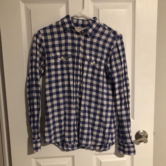 Blue and white flannel - Picture 1 of 3